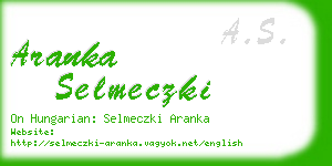 aranka selmeczki business card